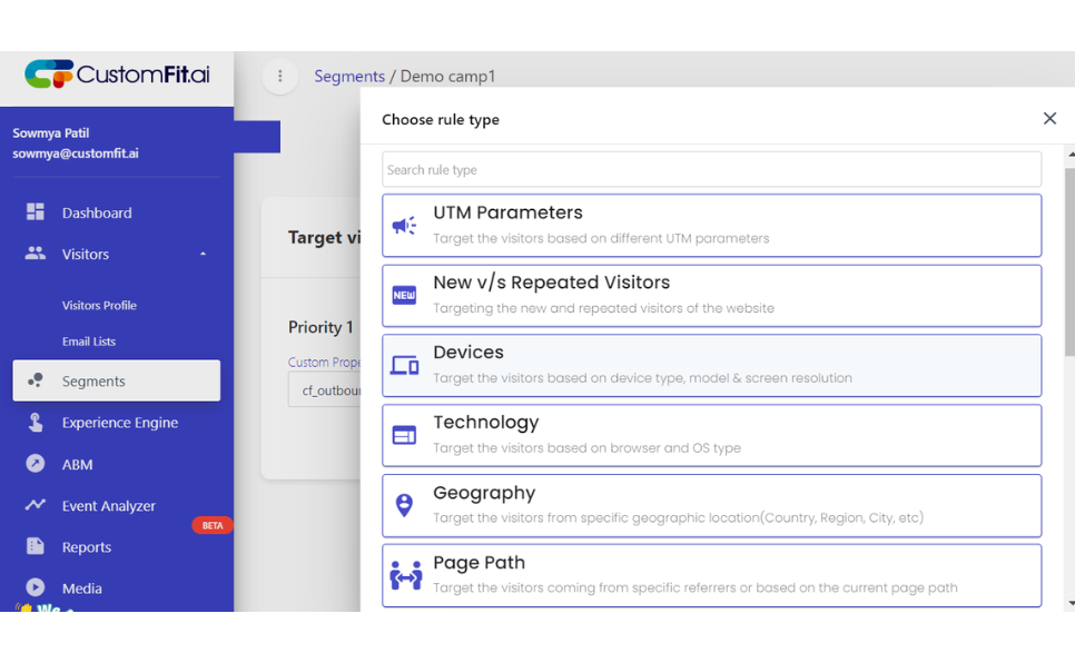 segmenting data