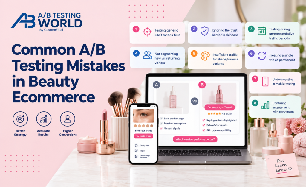 beauty ecommerce A/B testing mistakes